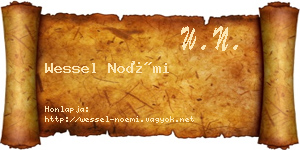 Wessel Noémi névjegykártya